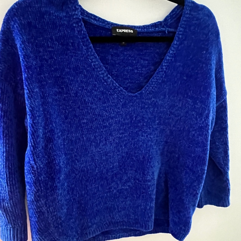 Express Women's Blue Sweater